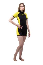 Гидрокостюм Шорти женский 3мм нейлон/нейлон черно-желтый